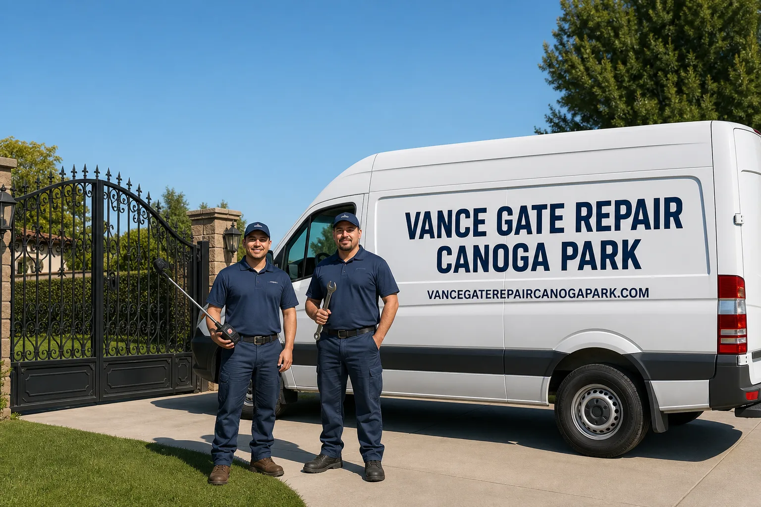 Vance Gate Repair Canoga Park gate repair service vehicle and crew in Canoga Park, CA